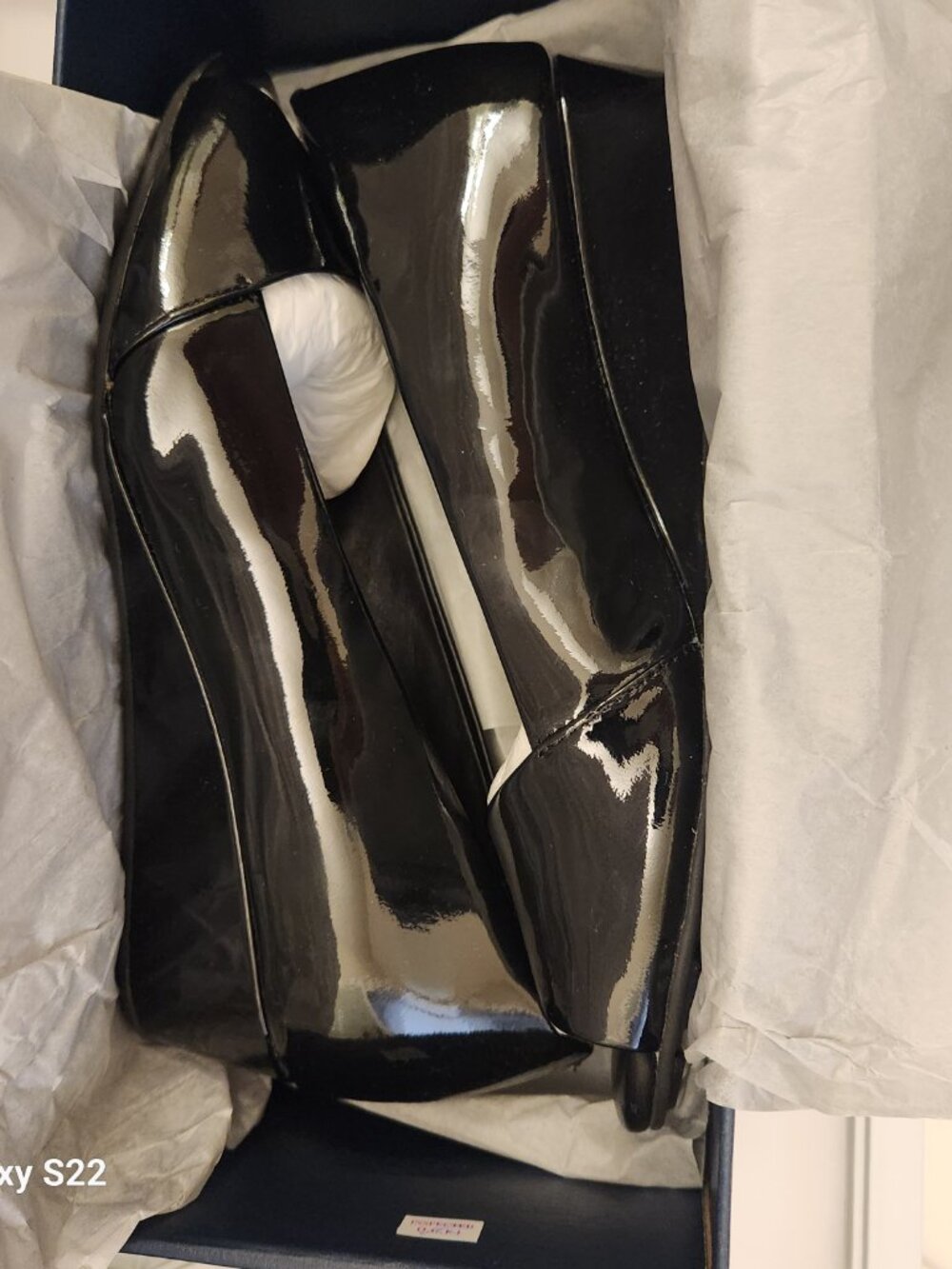 Cole Haan "Kinslee" Open Toe Wedges. Black Patent. NIB. Size 6 - Picture 9 of 10
